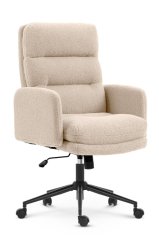 Scaun de birou HC-1021 cu tapițerie „ TEDDY ” – crem