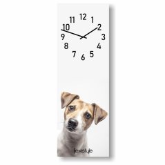 Ceas de perete pentru copii 20 x 60 cm cu Jack Russel