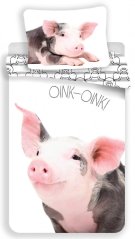 Povlečení pro děti s růžovým prasátkem