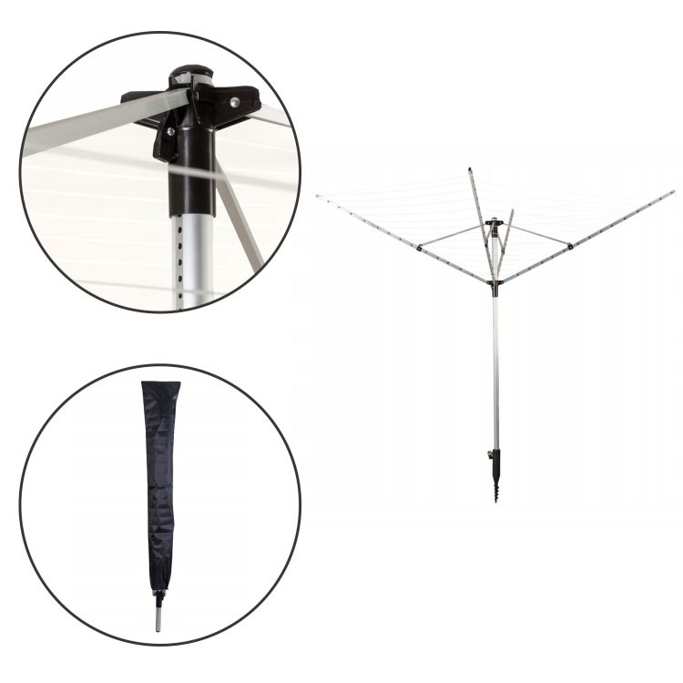 Praktický záhradný sušiak na bielizeň