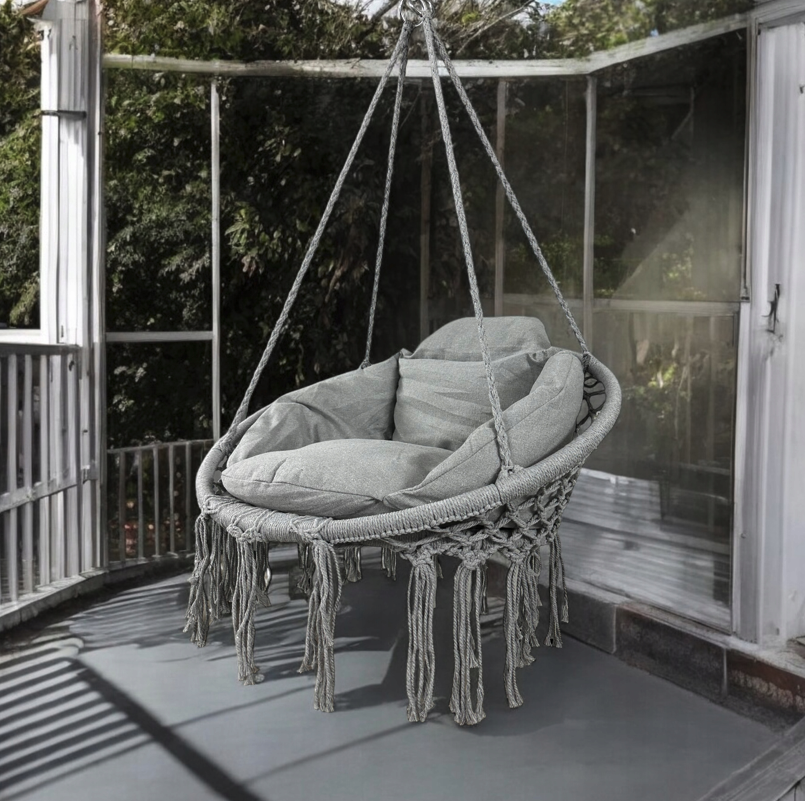 Závěsné křeslo s polštářkem - čapí hnízdo 80 cm