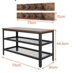 Ipari cipőtartó állvány akasztóval és paddal