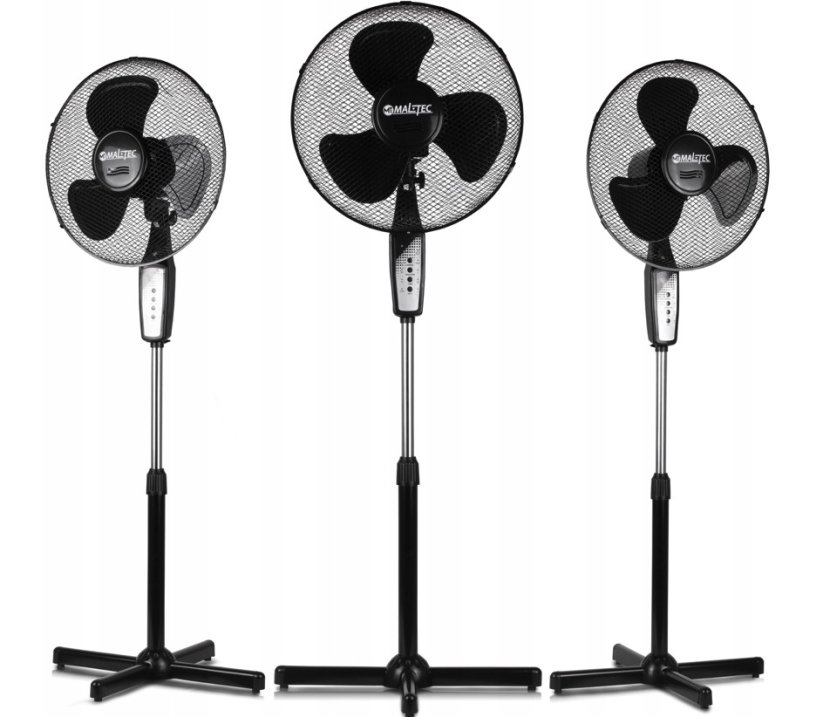 Čierny podlahový ventilátor MalTec WL85-BR