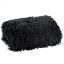 Pătură pufoasă cu căptușeală din fleece - negru
