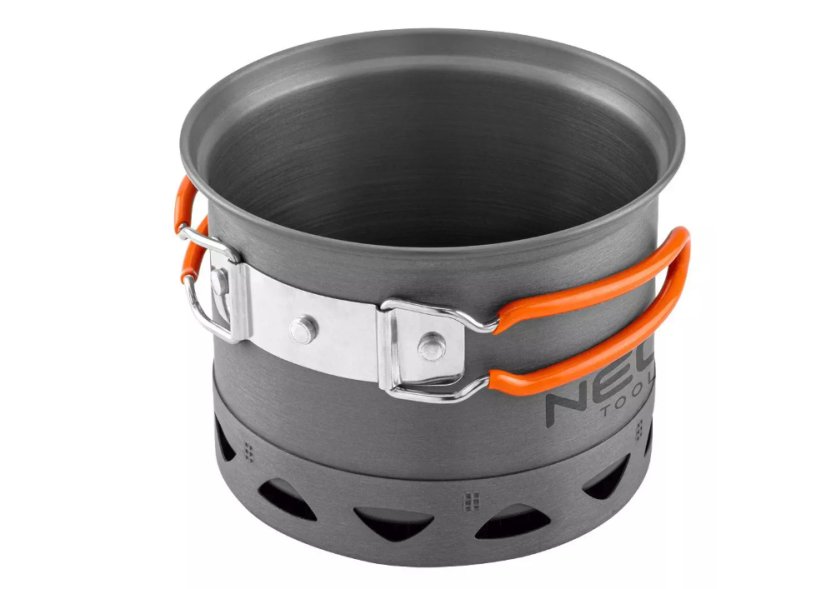 Sada kempingových hrnců a pánví 2 v 1, eloxovaný hliník, 900 + 500 ml