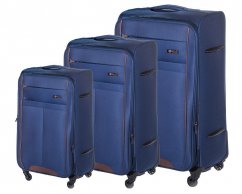 Koffer-Set Solier STL1311 marineblau-braun