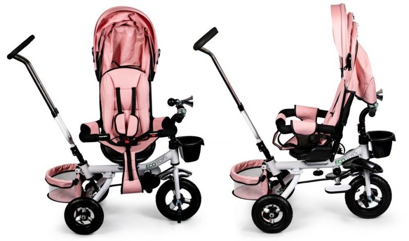 Dětská růžová balanční tříkolka, kolo ECOTOYS