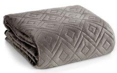 Bézs színű steppelt ágytakaró geometrikus motívummal