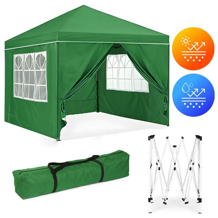 Tenda da giardino con 4 pareti 3x3 m