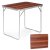 Klappbarer Catering-Tisch 80x60 cm mit Holzimitation