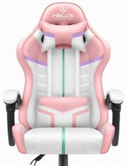 Геймърски стол HC-1004 розово и бяло