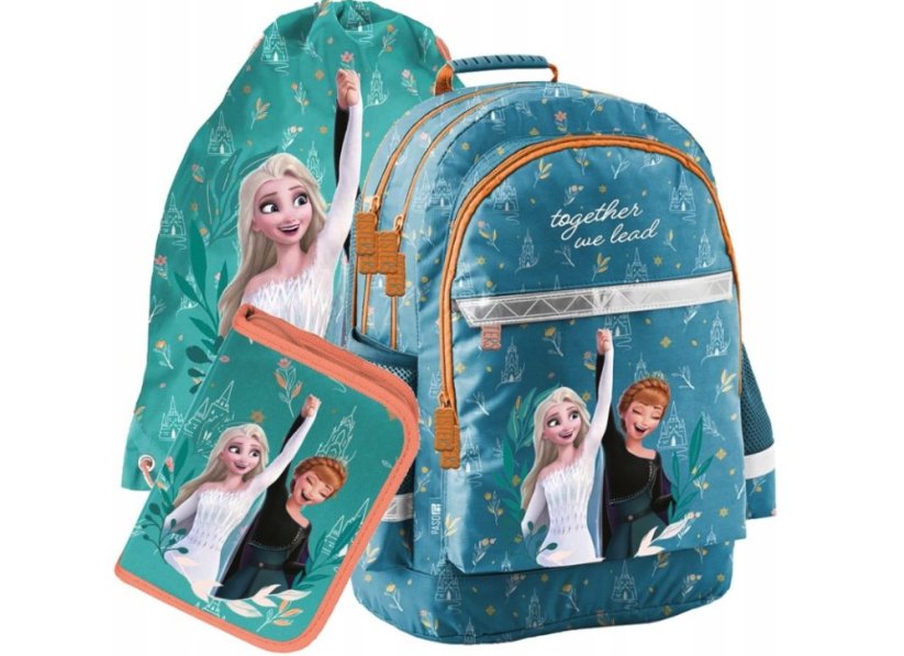 Školská taška pre dievčatá Frozen + taška na topánky a peračník