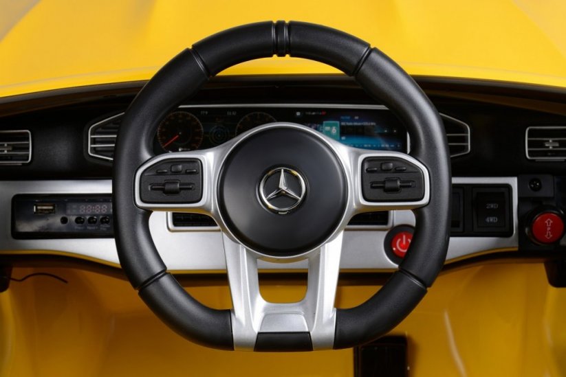 Детска електрическа кола Mercedes-Benz W166 жълта