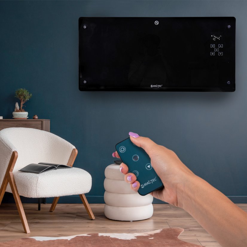 Încălzitor electric cu convector din sticlă MALTEC CH7000DWB