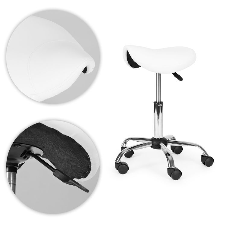 Výškovo nastaviteľná ergonomická otočná stolička v tvare sedla