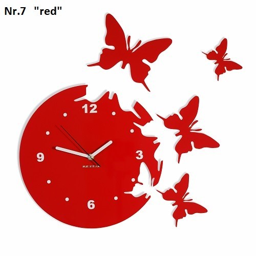 Dekoračné nástenné hodiny lietajúce motýle