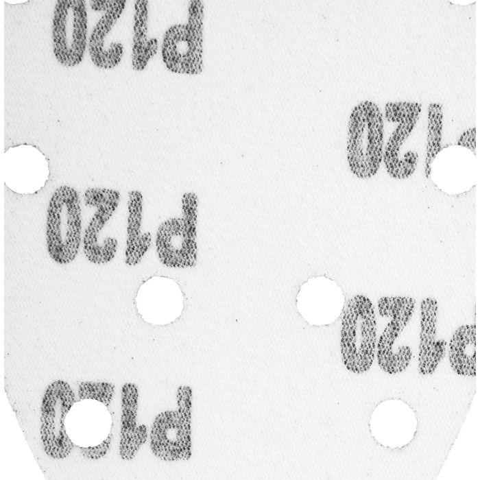 Brúsny papier na suchý zips delta 140 x 140 x 80 mm, K120, 5 ks, s otvormi 54H013 GRAPHITE