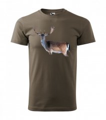 T-shirt da caccia con motivo di cervi