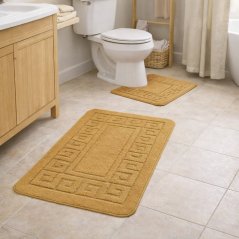 Dvojdielny set do kúpeľne Montana Ethnic v šafránovo žltej farbe