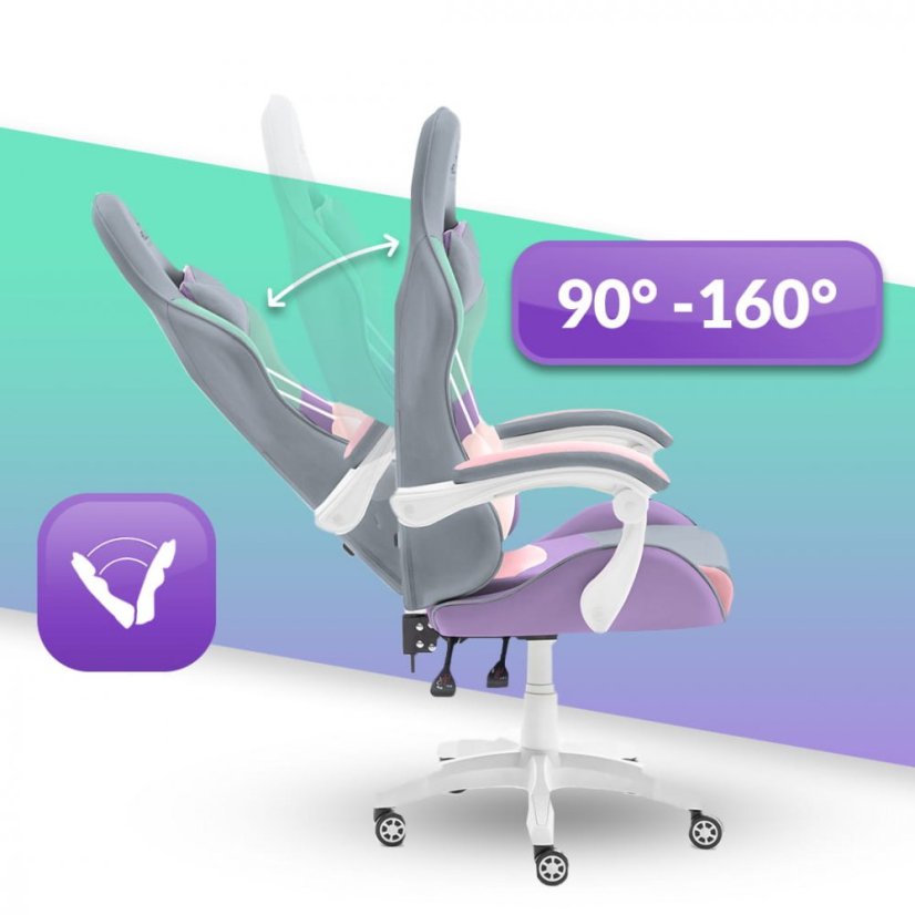 Rainbow gamer szék pasztellszínű