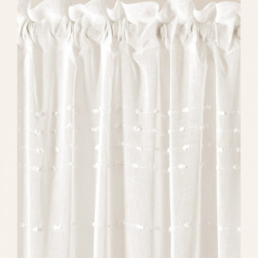 Модерна кремава завеса  Marisa  с лента за окачване 250 x 250 cm