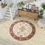 Kerek vintage szőnyeg krém színű - Méret: Szélesség: 100 cm