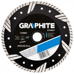 Диамантен диск 200 x 25,4 mm, турбо 57H871 GRAPHITE