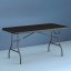 Tavolo pieghevole da catering 180 cm - nero