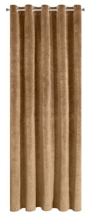 Krásne slabo hnedé jednofarebné závesy 140 x 250 cm