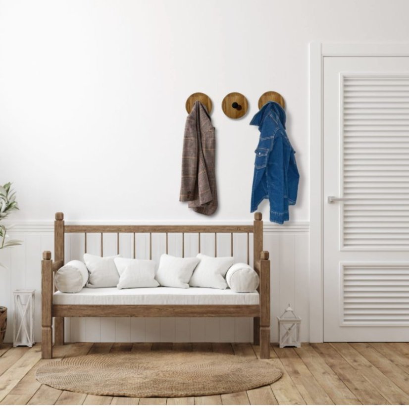 Fali fogas tömör tölgyfából - 3 db