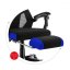 Ergonomické herní modré křeslo s opěrkou nohou COMBAT 3.0