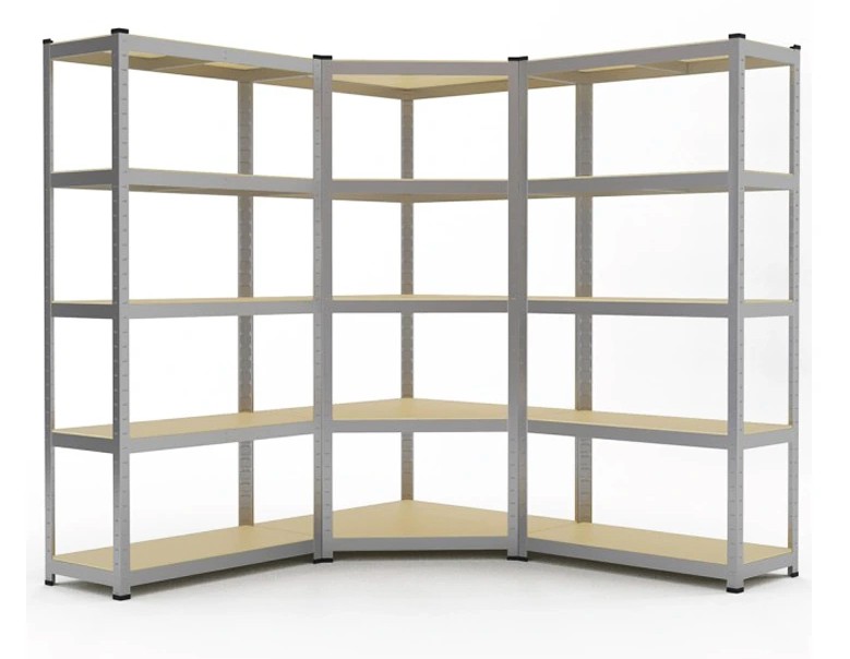 Stabilný kovový úložný regál s 5 policami 180x90x40