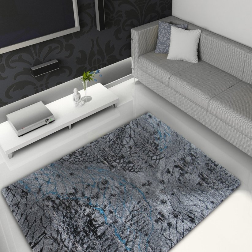Sivý koberec do obývačky