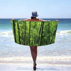 Плажна кърпа с мотив на бамбук