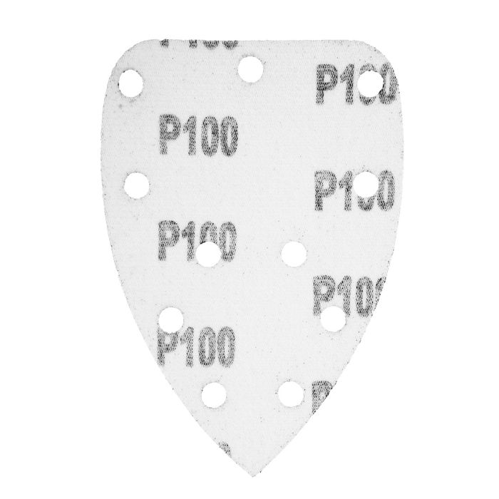 Carta vetrata velcro delta 140 x 140 x 80 mm, K100, 5 pezzi, con fori 54H012 GRAPHITE