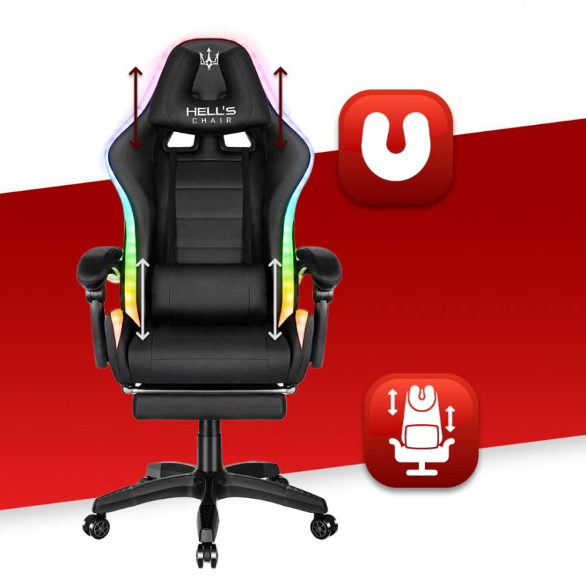 Gaming-Stuhl HC-1039 LED RGB Black
