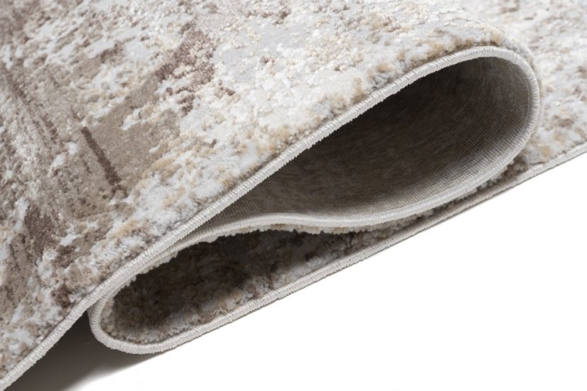 Cremefarbener Vintage-Teppich mit abstraktem Muster
