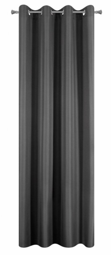 Perdea decorativă monocoloră în gri închis 140 x 250 cm