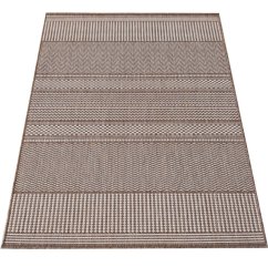 PATIO 12 , hnědý venkovní koberec na terasu s jemným vzorem