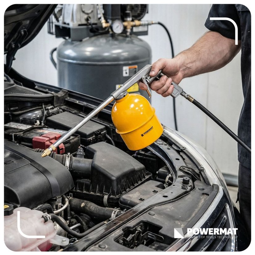 Pneumatická pištoľ na olej a mazivo 0,85 l - tryska 210 mm, 1/4" pripojenie