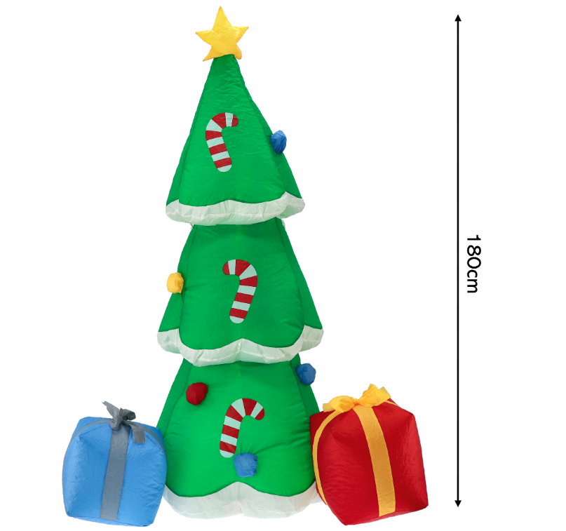 Aufblasbarer Weihnachtsbaum mit LED-Beleuchtung 180 cm