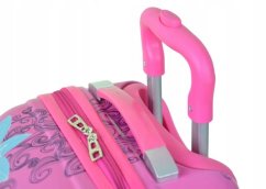 Valigia da viaggio per bambini rosa con farfalla 42 l