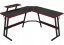 Birou de gaming de colț BG02 - negru cu raft pentru monitor