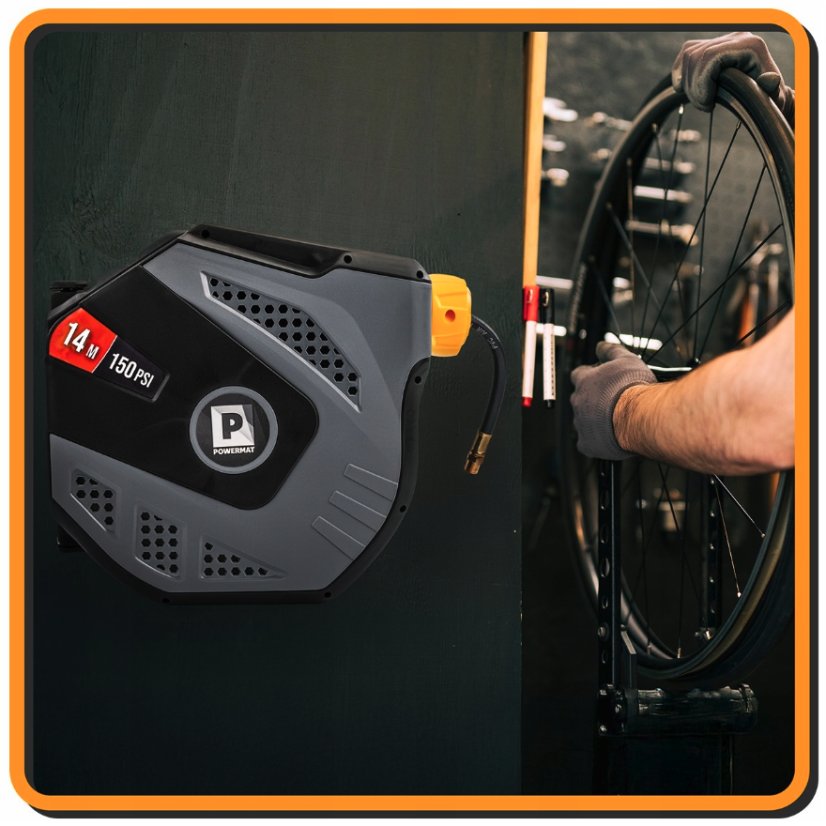 Automatikus légtömlő orsó - 14 m