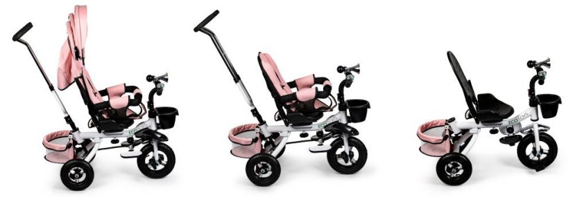 Dětská růžová balanční tříkolka, kolo ECOTOYS