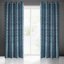 Tenda decorativa blu con sospensione su anelli metallici 135 x 250 cm