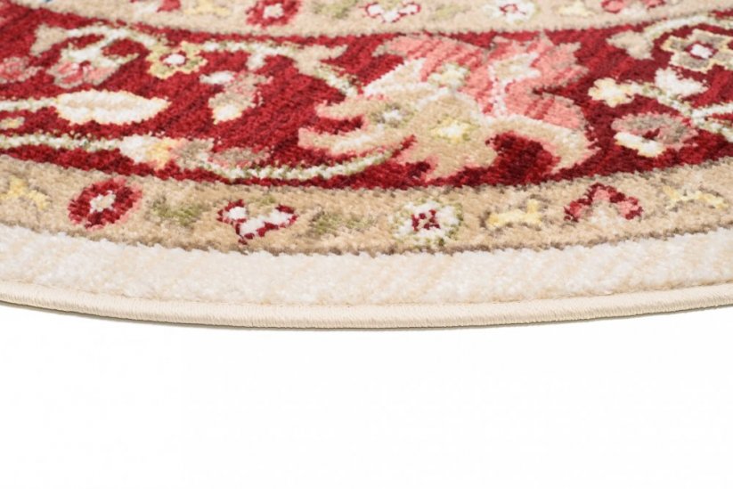 Krémszínű kerek szőnyeg vintage stílusban - Méret: Szélesség: 100 cm