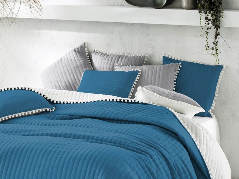 Cuvertură de pat albastră de calitate 220 x 240 cm
