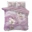 Luxusné bavlnené posteľné obliečky fialovej farby s nápisom 180 x 200 cm