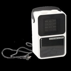 Свободностояща бяла електрическа камина с ефект на пламък - 600/1200 W